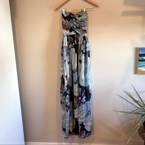 ASOS Strapless Floral Maxi Dress